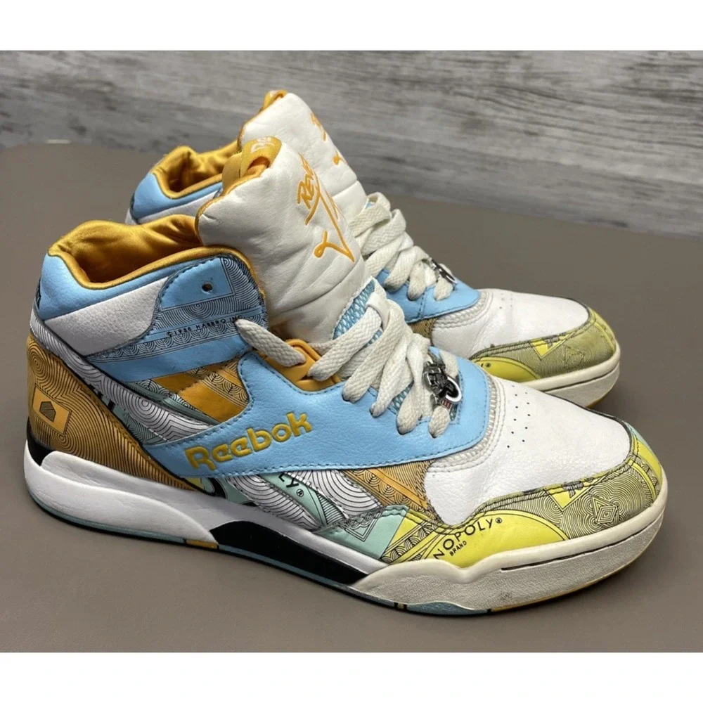 Reebok Courtee Mid x Hasbro Monopoly Money Shoes Men Boys US 7.5 EU40 Sneakers